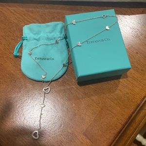 Authentic Tiffany vintage, rare, retired lariat heart necklace sterling silver